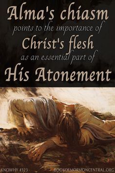 the book cover for alma's chasm points to the importance of christ's flesh as an essential part of his atonement