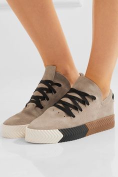 adidas Originals by Alexander Wang Skate Suede Sneakers $180, available at Net-a-Porter Adidas Shoes Originals, Adidas Shoes Mens, Athleisure Trend, Shoe Design Sketches, Hype Shoes, Leather Shoes Woman, Footwear Design Women, Suede Sneakers