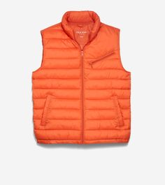 Men's Quilted Vest in Yellow | Cole Haan Signature Quilts, Man Quilt, Quilted Vest, Fashion Essentials, Design Element, Cole Haan, Stand Collar, Front Zipper, Classic Style