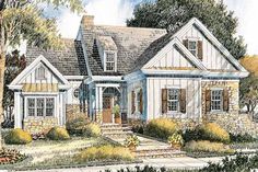 this is an artist's rendering of these country house plans for the front of their home