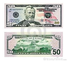 50 Dollar Bill, Usa Dollar, Counting Money Worksheets, Hologram Printing, Us Currency