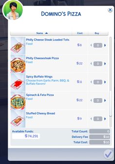 the domino's pizza app is open and ready to be used for orderings