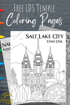 coloring pages for salt lake city utah with free printables and instructions to color