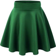 90% Polyester, 10% Spandex Imported. [Mini Skater Skirt] This Skater Skirt Has Aline Silhouette, Elastic Waistband. Fit And Flare Enough For Casual Wear. This Versatile Skirt Is A Trendy Item In The Wardrobe. [Length Options: Mini & Midi ] Allows You To Choose The Length That Suits You According To The Needs Of Different Occasions. The Mini Skirt Can Visually Modify Your Leg Lines, And At The Same Time Bring Out A Cute And Playful Temperament. The Midi Skirts Can Meet Your Needs For Formal Occas Green Skater Skirt, Flared Skater Skirt, Green Circle, Mini Skater Skirt, Peplum Tops, Flared Mini Skirt, Basic Skirt, Stretchy Skirt, Party Skirt