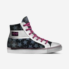 Hollyicious Star Classic High Top Sneakers by Hollyville Custom Made Shoes, Basketball Sneakers, Cotton Lace, Converse High Top Sneaker, Converse Chuck Taylor High Top Sneaker, New Design, Natural Cotton, High Top, Top Sneakers