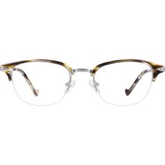 This is truly a classic vintage-inspired browline eyeglasses that suits a wide variety of faces. The wide lightweight eyeglasses feature a tortoiseshell brow rim and temple tips. The bridge and temple arms are silver metal with a delicate filigree pattern. Adjustable silicone nose pads provide enhanced comfort. | Zenni Vintage Browline Prescription Eyeglasses Brown Tortoise Shell Mixed Browline Glasses, Contemporary Elements, Classic Vibe, Rim Design, Filigree Pattern, Zenni Optical, Oval Face Shapes, Oval Face, Eye Frames