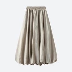 Float through your day in this high-waisted bubble midi skirt. Lightweight cotton poplin ensures comfort and style. Pair with pastel tops or cute sneakers for a soft girl vibe. Soft girl aesthetic Elasticated waistband Ruched design Double pockets at side Regular waist A-line Polyester Pastel Tops, Lantern Dress, Midi Skirts Style, Comfy Clothing, French Dress, Nature Dress, Bubble Skirt, Long Skirts For Women, Elegant Skirt