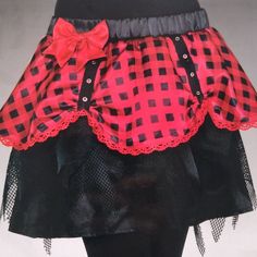 What A Beautiful Tutu You Have! Great Addition To Any Costume. Brand Storybook Item Dark Riding Hood Tutu Size Child One Size Fits Most Measurements Pictured Not Responsible For Fit Or Size Condition New With Tags And Packaging Style Tags Halloween, Costume, Cosplay Halloween, Unisex, Themed, Disney, Dark Academia, School, Grandma's House, Big Bad Wolf Please See The Pictures Carefully As They Are Part Of The Description. Click On Photos For Closeups Feel Free To Ask Questions Punk Style Red Skirt For Halloween, Emo Skirt For Halloween Costume Party, Emo Style Halloween Costume Party Skirt, Emo Style Skirt For Halloween Costume Party, Emo Halloween Costume Party Skirt, Little Red Riding Hood Shoes, Punk Red Skirt For Halloween, Harajuku Style Black Skirt For Halloween, Red Skirt For Halloween Cosplay