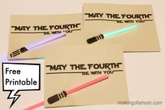 free printable may the fourth be with you cards