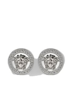 Earrings Silver, Versace, Silver Earrings, Crystals, Silver