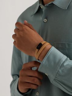 This bracelet features Messika’s signature ‘My Move’ mechanism, it's cast from brushed-titanium and set with a round-cut diamond, which slides freely along the shield. The strap is made from smooth taupe leather and fastens with a pin buckle so you can adjust the fit. Each Messika piece comes with a two-year warranty, which is activated 28 days after purchase. To receive an additional year's warranty, register your piece on Messika's website. Modern Yellow Gold Leather Bracelet, Modern Yellow Gold Leather Bracelet For Formal Wear, Modern Leather Bracelet For Formal Occasions, Modern Yellow Gold Leather Bracelet For Formal Occasions, Modern Business Jewelry With Leather Strap, Luxury Leather Strap Bracelets, Luxury Leather Strap Bracelets For Business, Luxury Leather Bracelet With Stainless Steel Clasp, Timeless Leather Strap Bracelet For Formal Occasions