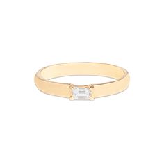 White Sapphire Baguette Pinky Ring – STONE AND STRAND Pinky Rings For Women, Real Gold Jewelry, Sapphire Band, Ring Stone, Pinky Ring, Jewelry Inspo, White Sapphire, Top Collection, Solid Yellow