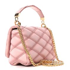 This is an authentic LOUIS VUITTON Lambskin Malletage GO-14 MM in Pink. This stylish waist-length crossbody shoulder bag is crafted of quilted lambskin leather in pink. The chic bag features a polished gold chain shoulder strap with a leather shoulder pad and a polished LV twist lock on the facing flap. This opens to a leather interior with a small patch pocket with a mirror included. Lv Twist, Louis Vuitton Crossbody Bag, Louis Vuitton Crossbody, Louis Vuitton Empreinte, S Monogram, Stylish Shoulder Bag, Mini Pouches, Lv Monogram, Chic Bags