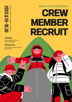 a poster for the crew member recruit program