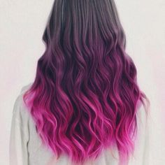 Hairstyles & Beauty Black Hair Ombre, Best Ombre Hair, Dyed Tips, Hair Dye Tips, Pink Ombre Hair, Dip Dye Hair, Brown Ombre Hair, Hair Color Pink, Ombre Hair Color