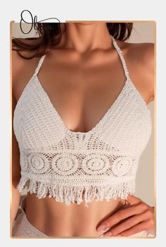 ✨ Introducing OliviaMark's Knitted Mesh Swimsuit Cover-Up, where halter neck meets exquisite cut-outs. Feel the sea breeze with every step! #SummerFashion #SwimsuitCoverUp #BeachVibes Mesh Swimsuit, Elegant Swimwear, Boho Chique, Boho Mode, Style Crop Top, Beachwear Collection, Beach Attire, Crochet Vintage