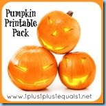 three orange pumpkins sitting on top of each other with the words pumpkin printable pack