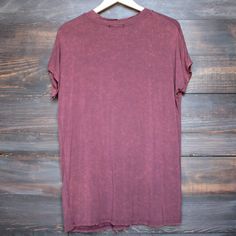 oversize distressed tee - vintage burgundy acid wash Oversize Tee, Distressed Tee, Oversized Tee, Acid Wash, Vintage Tees, Tshirt Dress, Final Sale, Shirt Dress, My Style