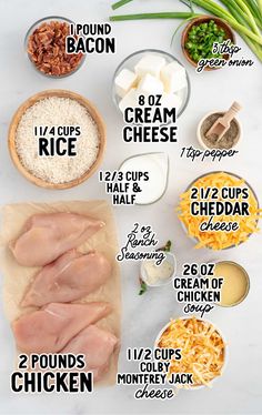 the ingredients to make this recipe include chicken, cheese and other ingredients