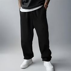 Season:Autumn / Fall,Winter; Fabric:Polyester; Gender:Men's; Style:Casual / Sporty,Athleisure; Elasticity:Micro-elastic; Occasion:Sports Outdoor,Daily; Fit Type:Regular Fit; Function:Breathable,Comfort; Waistline:Mid Waist; Pattern:Solid Color,Plain; Design:Elastic Waist,Straight Leg; Pants Type:Joggers,Sweatpants,Trousers,Straight Leg Sweatpants,Fleece Pants; Fly Type:Elasticity; Front page:FF; Listing Date:09/12/2024; Pants Length:Full Length Straight Leg Sweatpants, Color Plain, Winter Fabric, Casual Sporty, Fleece Pants, Mens Fleece, Plain Design, Type Of Pants, Jogger Sweatpants