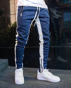 Navy Sporty Joggers For Streetwear, Summer Jogging Joggers With Pockets, Navy Athleisure Joggers For Streetwear, Summer Joggers With Pockets For Jogging, Cotton Sportswear Joggers For Outdoor, Sporty Summer Sweatpants For Jogging, Summer Streetwear Athleisure Joggers, Summer Athleisure Joggers For Streetwear, Summer Athleisure Joggers For Jogging