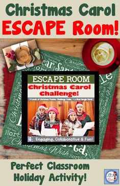 the escape room christmas carol challenge is available for kids to play with and learn how to use