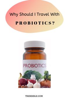 a jar of probiotics with the words, why should i travel with probiotics?