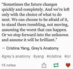 the text on this page reads, sometimes the future changes quickly and completely aid we're left only with the choice of what to do next