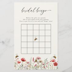 the bridal bugg game is shown on a marble surface with flowers and bees