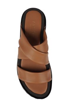 Soft leather straps balance the ridged lug sole on this platform sandal that's water-resistant and ant-slip. 1 3/4" platform Platform sole
 Water-resistant Leather upper and lining/synthetic sole Imported Comfortable Leather Platform Sport Sandals, Modern Leather Footbed Sandals With Textured Sole, Modern Leather Sport Sandals With Textured Footbed, Leather Wedge Sandals With Textured Footbed, Brown Leather Footbed Sandals With Textured Sole, Leather Sport Sandals With Textured Sole And Round Toe, Summer Leather Sport Sandals With Textured Sole, Double Strap Sandals With Rubber Sole For Spring, Spring Double Strap Sandals With Rubber Sole