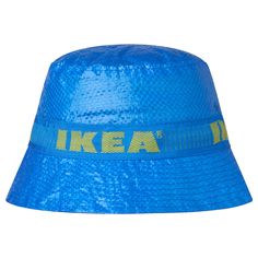 KNORVA Hat, blue, Height: 3 ½ ". This hat is made of the same durable materials as one of the world's most used bags. Provides protection from the sun and rain, and is easy to keep clean – just rinse and dry. Outer fabric/ Webbing: 100 % polypropylene. Ikea Bucket Hat, Ikea Accessories, Ikea Fans, Blue Bucket Hat, Rain Hat, Ikea Storage, Reusable Bags, Hat Making, Blue Bags