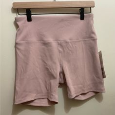 Pink Harmony Balance Yoga Bike Shorts In Medium High-waist Athleisure Shorts For Loungewear, Above Knee Athleisure Yoga Shorts, Athleisure High Waist Athletic Shorts For Loungewear, High Waist Athleisure Athletic Shorts For Loungewear, Athleisure Above Knee Yoga Shorts, High Waist Athleisure Shorts For Loungewear, Athleisure Bottoms For Light Exercise With Short Leg, Compression Bottoms For Light Exercise Mid-thigh Length, Above Knee Sportswear Bottoms For Workout