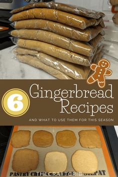 gingerbread cookies are stacked on top of each other with the words, 6 ways to use them for this season