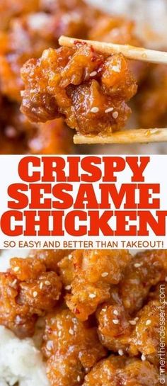 crispy sesame chicken is an easy and delicious appetizer