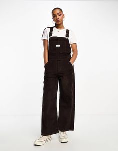 Levi's overalls in brown cord | ASOS Brown Utility Overalls For Fall, Brown Workwear Overalls With Pockets, Levis Overalls, Water For Elephants, Drop Top, Body Fit, Jeans Shop, Next Day, Order Now