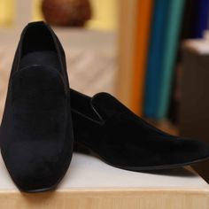 Designer Velvet Black Shoes for Groom | Black Velvet Shoes Shoes For Kurta Pajama Men, Black Velvet Shoes, Kurta Pajama Men, Black Suit Men, Kurta Men, Black Shoes Men, Groom Shoes, Velvet Shoes, Suit Shoes