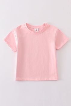 DESCRIPTION Elevate your family's fashion game with our Baby Girls Soft Coral Bubble & Family Matching T-shirts! This versatile tee is a perfect fit for both adults and kids, and matches perfectly with the adorable baby bubble. Get ready to turn heads with this trendy combo! Blending cotton with spandex in children’s garments can offer several benefits: Stretch and Flexibility: Spandex, also known as elastane, is a highly elastic fiber. When blended with cotton, it imparts stretchiness and flexi Playful Pink Short Sleeve T-shirt, Cute Solid Color Summer Tops, Basic Solid Color Cotton Tops, Pink Cotton Short Sleeve Shirt, Cute Solid Short Sleeve Tops, Pink Cotton T-shirt With Short Sleeves, Pink Plain Cotton Tops, Plain Pink Cotton Tops, Playful Cotton Short Sleeve T-shirt