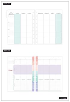 two planner pages with the same page on each side