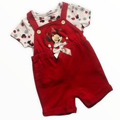 Disney Baby Infant Girls Romper - Two Piece Overall & T-Shirt Set. Officially Licensed Disney: Set Includes Minnie Mouse Romper And Matching Graphic Tee. Ships Next Business Day. Bundle With Additional Items In My Closet For The Best Deal! Cotton Minnie Mouse Top For Playtime, Cotton Mickey Mouse Tops For Playwear, Cute Cotton Mickey Mouse Sets, Cute Mickey Mouse Cotton Sets, Disney Minnie Mouse Outfit, Minnie Outfit, Minnie Mouse Outfits, Baby Mickey Mouse, Retro Disney