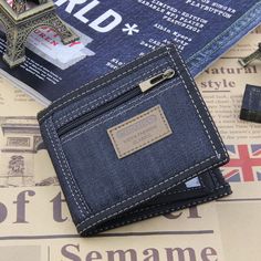 Casual Wallets With Card Slots, Casual Everyday Wallets With Pockets, Casual Black Wallet With Pockets, Casual Travel Wallets With Coin Pocket, Casual Travel Wallet With Coin Pocket, Best Slim Wallet, Best Gift For Boyfriend, Leather Front Pocket Wallet, Denim Wallet