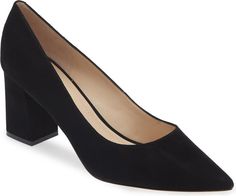 Marc Fisher LTD Zala Block Heel Pump (Women) | Nordstrom Elegant Pump With 4-inch Block Heel, Marc Fisher Zala Pump, Black Closed Toe Block Heels With 4-inch Heel, Black Slingback Pumps With 4-inch Heel, Black Synthetic Slingback Pumps With 4-inch Heel, Marc Fisher, Women's Pumps, Clean Lines, Block Heels