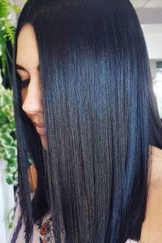 Blue Black Hair Color, Black Hair Color, Super Hair, Trendy Hair Color, Trendy Hair, Hair Color Balayage, Hair Color Dark