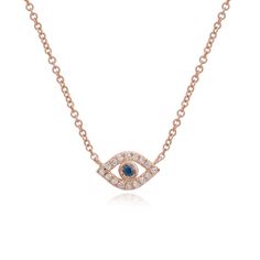 Mini Gold Diamond Open Evil Eye Necklace MATERIALS Available in 14k Yellow Gold, 14k White Gold, and 14k Rose Gold DETAILS CT Weight 0.05 Weight: 1.79g Number of Diamonds: 16 1 Sapphire Necklace length: 18" with a hoop at 17" and 16" so it can be adjusted *If required, please allow 4-7 weeks for delivery. Rush options may be available please contact hello@alevjewelry.com 14k Rose Gold Diamond Necklace With Adjustable Chain, Rose Gold 14k Diamond Necklace, Classic Yellow Gold Necklaces With Diamond Eyes, Fine Jewelry 14k Rose Gold White Gold Necklace, 14k Rose Gold Diamond Pendant Necklace, Rose Gold 14k Diamond Pendant Necklace, Classic Yellow Gold Necklace With Diamond Eyes, 14k Rose Gold Jewelry With Diamond Eyes, 14k Rose Gold Necklace For Formal Occasions