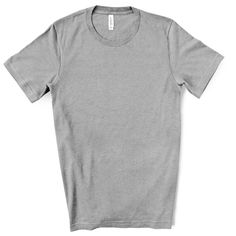 Crew Neck Short Sleeve 100% Cotton Everyday Plain Shirt, Fitted Heather Grey Short Sleeve T-shirt, Fitted Heather Grey T-shirt With Short Sleeves, Classic Heather Grey Cotton Top, Classic Gray Crew Neck Top, Classic Fitted Gray T-shirt, Gray Short Sleeve Plain Top, Gray Classic Relaxed Fit Tops, Classic Gray Cotton Tops