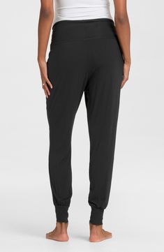 Keep comfy during every stage of your pregnancy and postpartum in these supersoft and stretchy joggers topped with a wide, C-section-friendly waistband. Drawstring waist Front slant pockets 95% viscose, 5% elastane Machine wash, line dry Imported Go-dry Joggers For Loungewear, Comfortable Maternity Stretch Activewear, Black 4-way Stretch Joggers With Elastic Waistband, Go-dry Joggers For Workout, Bump Friendly Black Pants, Black Stretch Nursing-friendly Bottoms, Versatile Stretch Joggers With Comfort Waistband, Yoga Joggers With Elastic Waistband, Relaxed Fit Joggers With Ribbed Waistband For Yoga