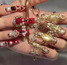 Nails Virgin Mary, Catholic Nails, Rasta Nails, Boho Nails, Girly Acrylic Nails, Luxury Nails