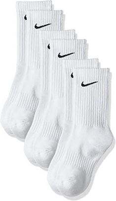 White Nike Socks, Nike Crew Socks, Nike Socks, Women Crew Socks, Mens Crew Socks, Nike Boy, White Nike, Cool Socks, Casual Socks