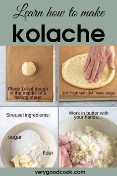 instructions to make kolache for beginners on how to bake the dough