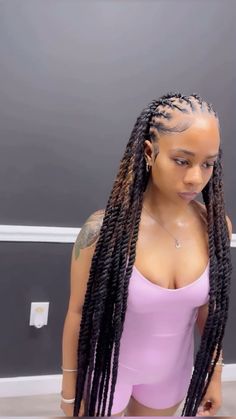 Invisible Twist Locs, Picture Day Loc Styles, Locs And Bundles, Boho Island Twist Over Locs, Two Stands Hairstyles Locs, Summer Locs Styles, Locs With Ponytail, Women Long Loc Styles, Locs Hairstyles With Weave Added