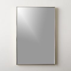 a mirror mounted to the side of a wall